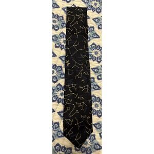 Mens Silk Luxury Necktie Josh Bach Constellation Astronomy Stars Space